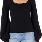 The Drop Women's @lucyswhims Square-Neck Balloon-Sleeve Top